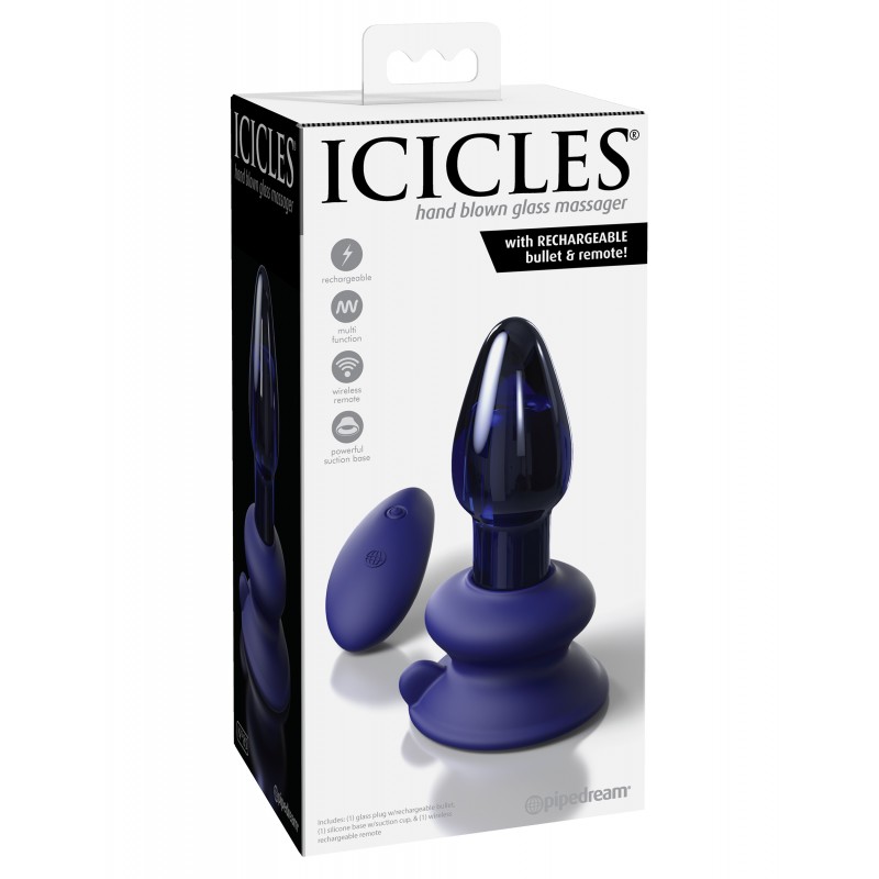 Pipedream Icicles 85 Vibrating Butt Plug with Remote
